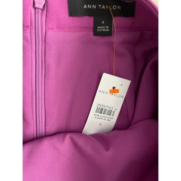 Ann Taylor Doubleweave Flounce Ruffled Midi Skirt in Purple Verbana Size 6 - Picture 5 of 10